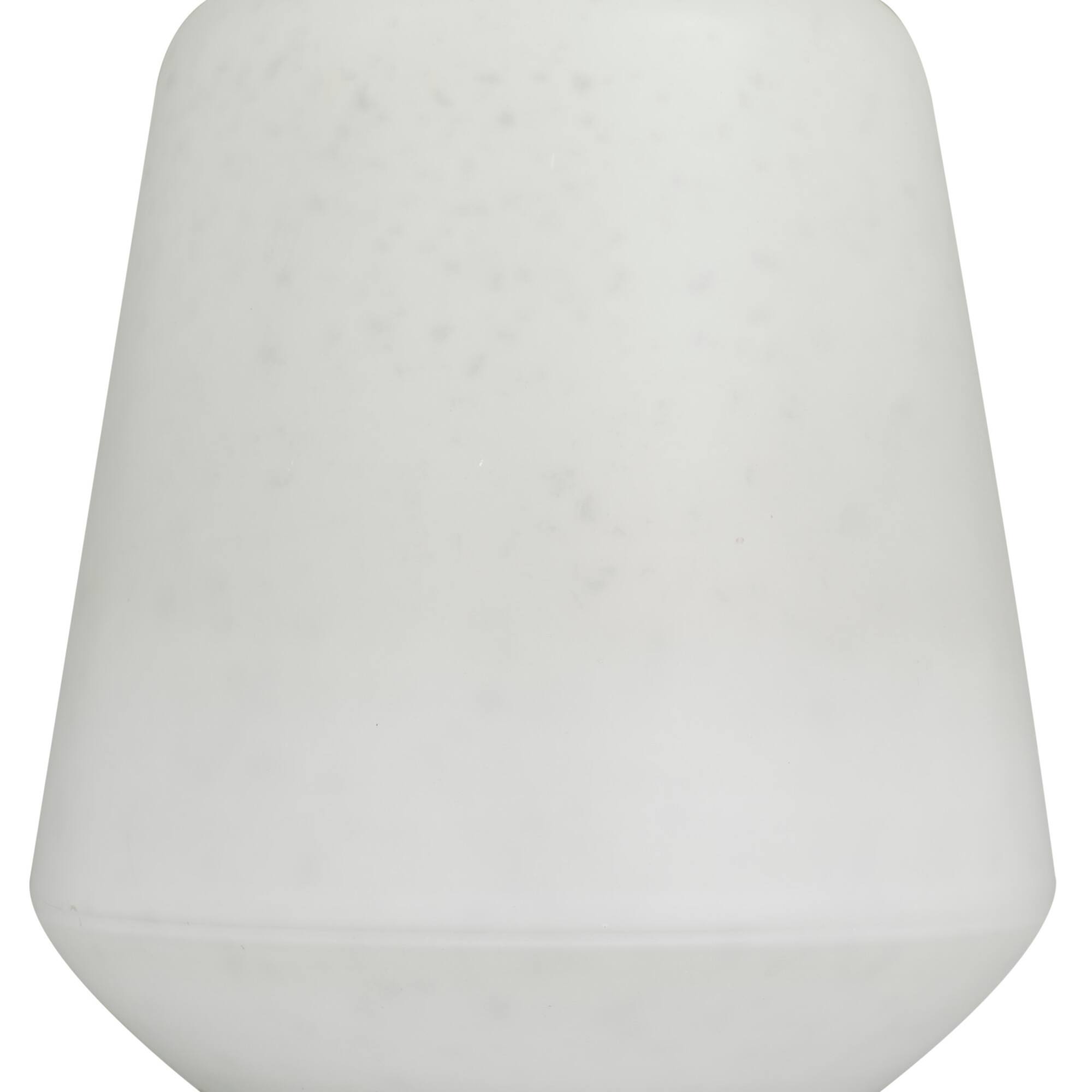 White Glass Glam Vase, 15" x 10" x 10"
